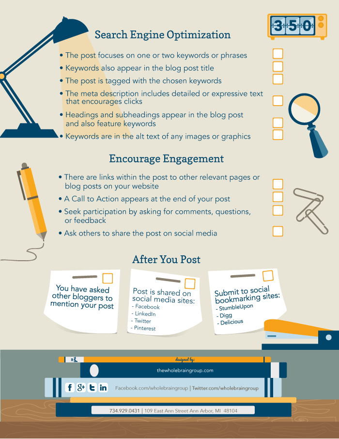 Blogging Checklist 2 from One Bright Spark